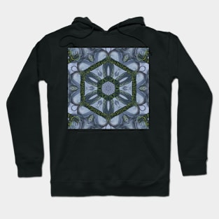 Abstract Sci-fi bio-tech Kaleidoscope pattern (Seamless) 1 Hoodie